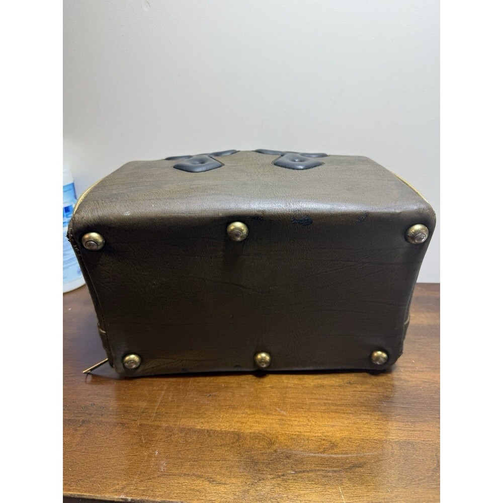 Vintage Brown Bowling Ball Bag Retro Western Single Ball & Shoe Carrier Bag - Picture 6 of 9
